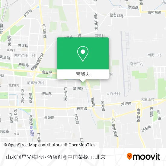 山水间星光梅地亚酒店创意中国菜餐厅地图