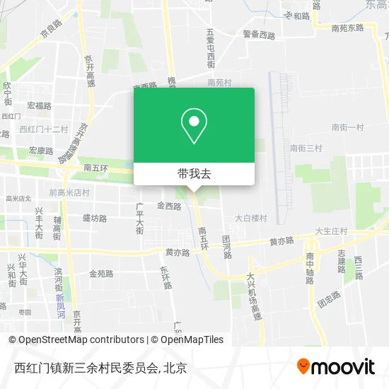 西红门镇新三余村民委员会地图