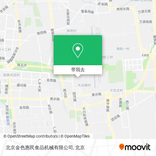 北京金色惠民食品机械有限公司地图