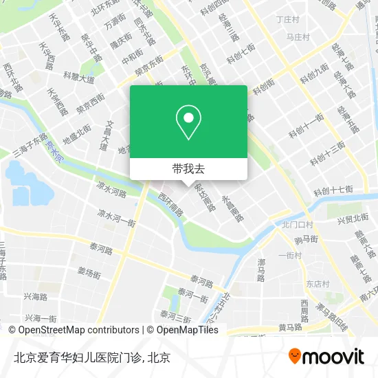 北京爱育华妇儿医院门诊地图
