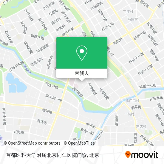 首都医科大学附属北京同仁医院门诊地图