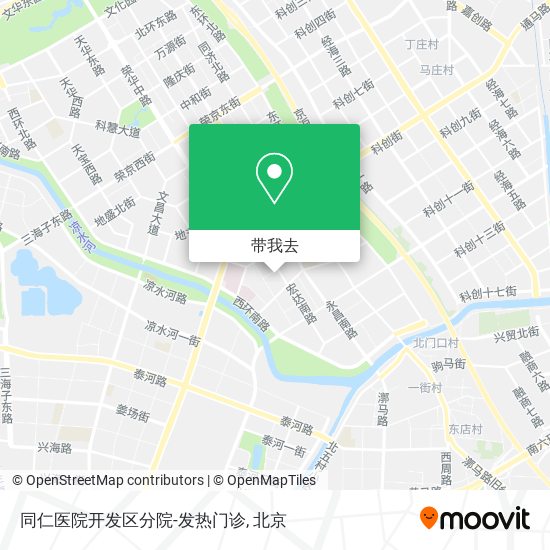同仁医院开发区分院-发热门诊地图