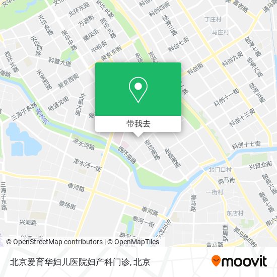 北京爱育华妇儿医院妇产科门诊地图