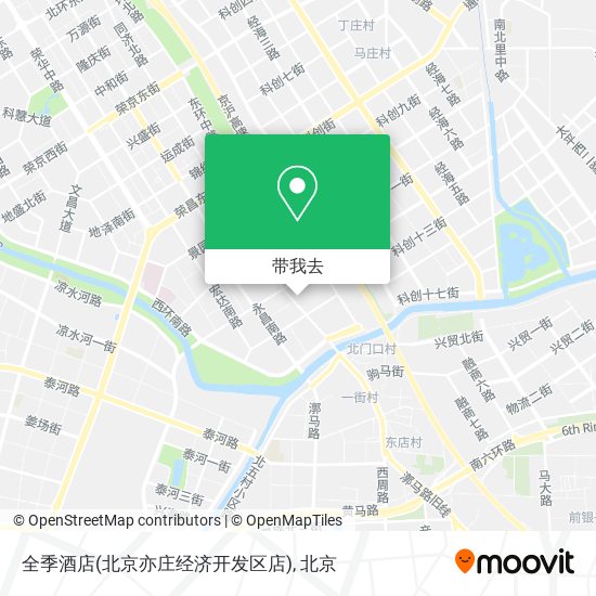 全季酒店(北京亦庄经济开发区店)地图