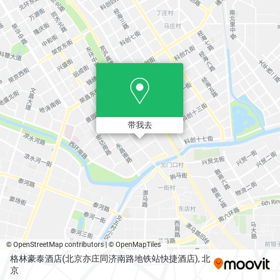 格林豪泰酒店(北京亦庄同济南路地铁站快捷酒店)地图