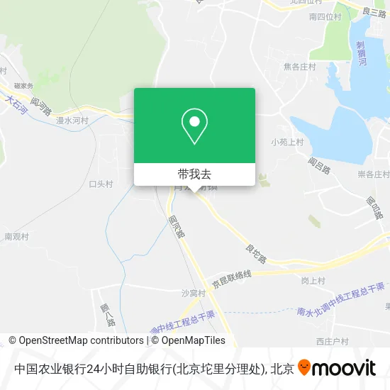 中国农业银行24小时自助银行(北京坨里分理处)地图