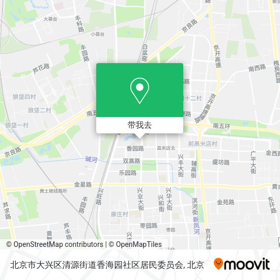 北京市大兴区清源街道香海园社区居民委员会地图