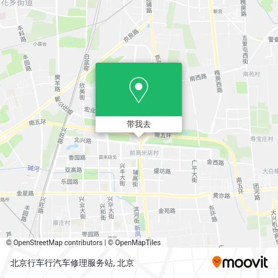 北京行车行汽车修理服务站地图