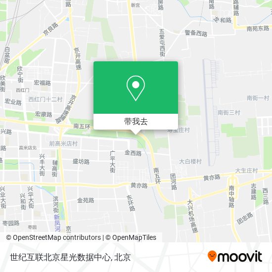 世纪互联北京星光数据中心地图