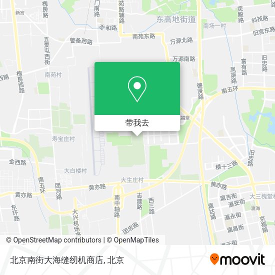 北京南街大海缝纫机商店地图