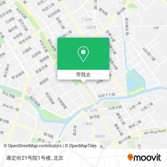 康定街21号院1号楼地图