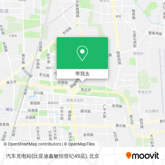 汽车充电站(比亚迪鑫敏恒世纪4S店)地图