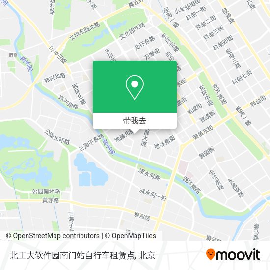 北工大软件园南门站自行车租赁点地图