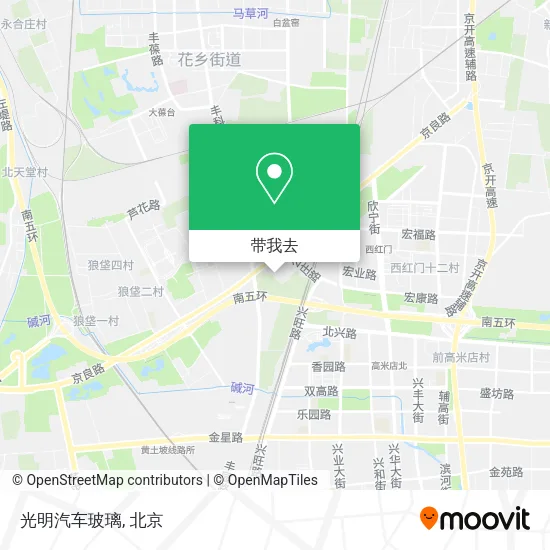 光明汽车玻璃地图