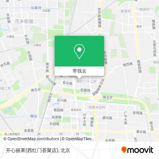 开心丽果(西红门荟聚店)地图