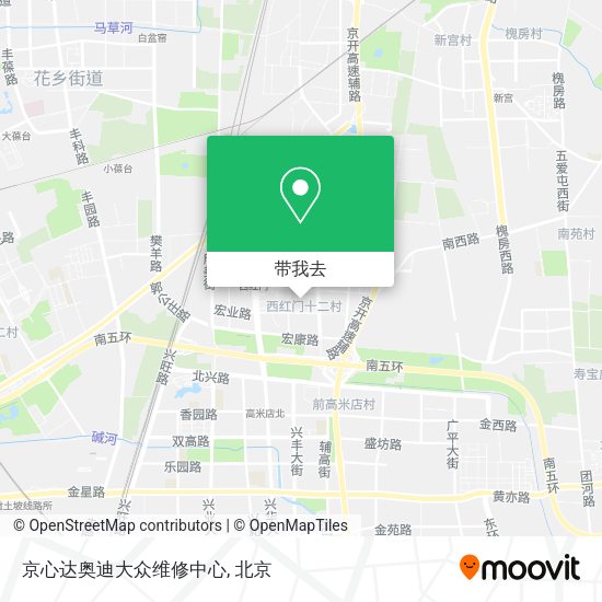 京心达奥迪大众维修中心地图