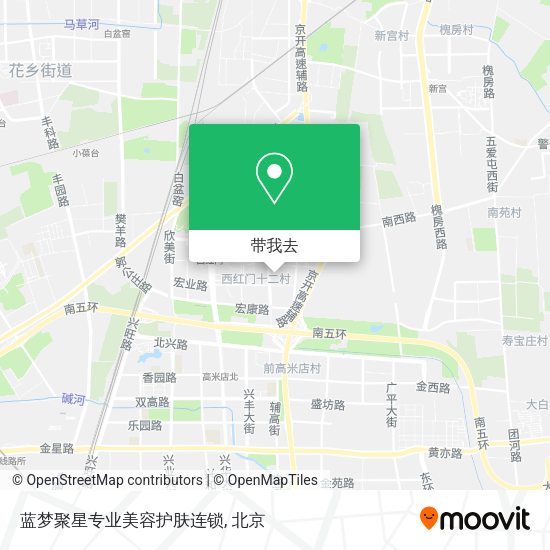 蓝梦聚星专业美容护肤连锁地图