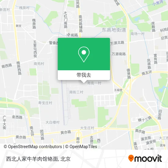 西北人家牛羊肉馆铬面地图