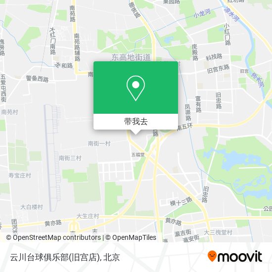 云川台球俱乐部(旧宫店)地图
