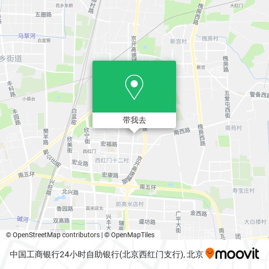 中国工商银行24小时自助银行(北京西红门支行)地图