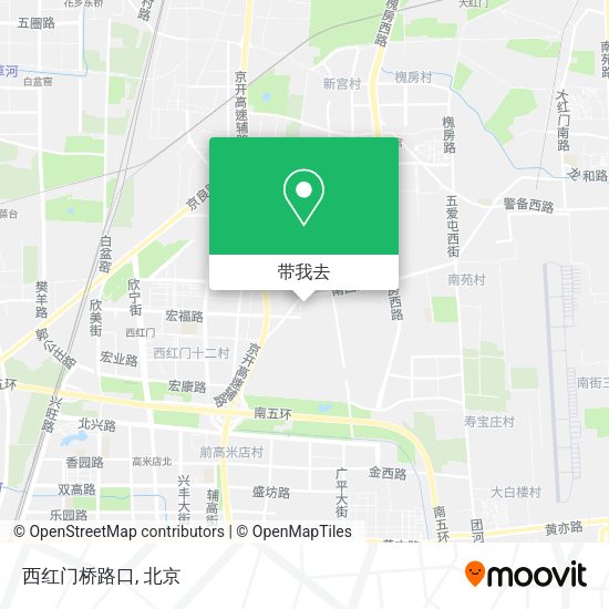 西红门桥路口地图