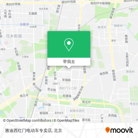 雅迪西红门电动车专卖店地图