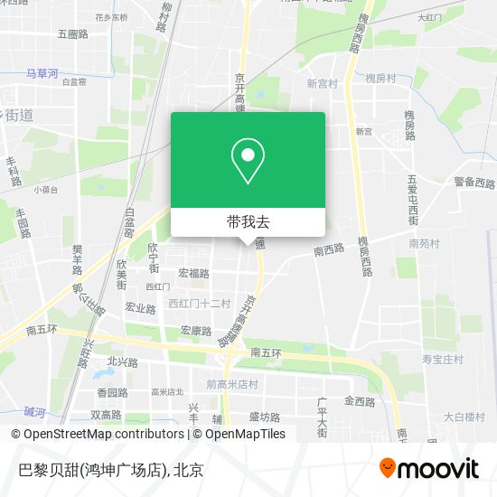 巴黎贝甜(鸿坤广场店)地图