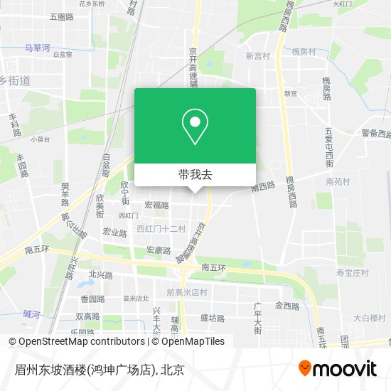 眉州东坡酒楼(鸿坤广场店)地图