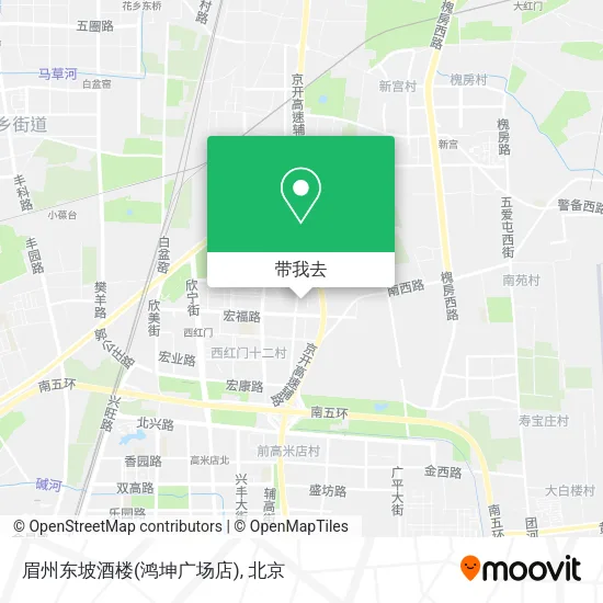 眉州东坡酒楼(鸿坤广场店)地图