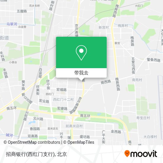 招商银行(西红门支行)地图