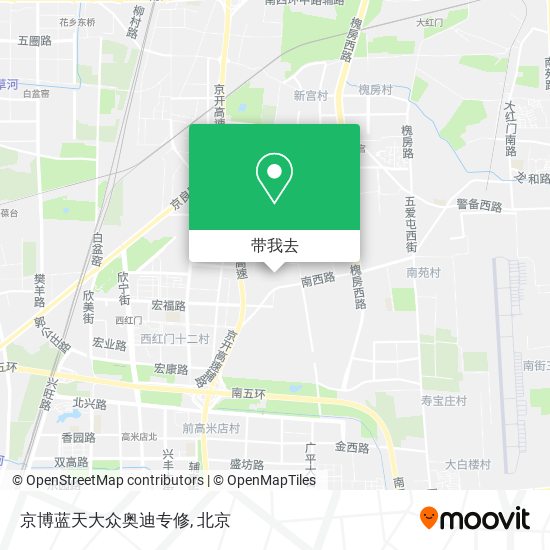 京博蓝天大众奥迪专修地图