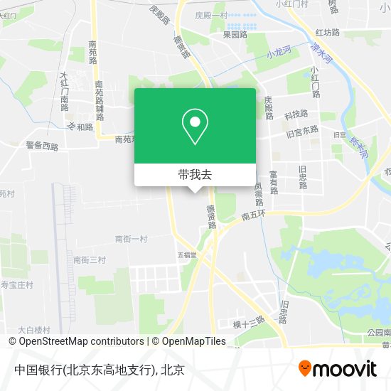 中国银行(北京东高地支行)地图