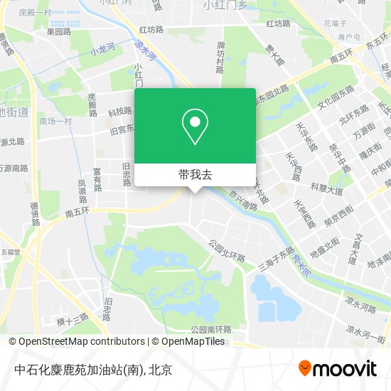 中石化麋鹿苑加油站(南)地图