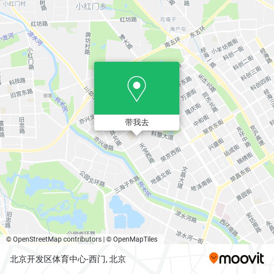 北京开发区体育中心-西门地图