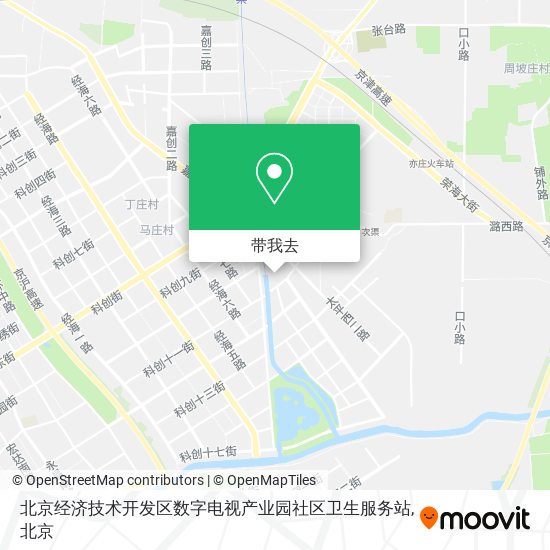 北京经济技术开发区数字电视产业园社区卫生服务站地图