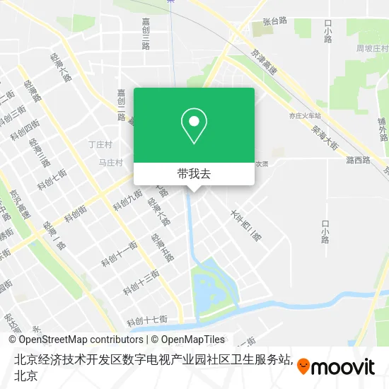 北京经济技术开发区数字电视产业园社区卫生服务站地图