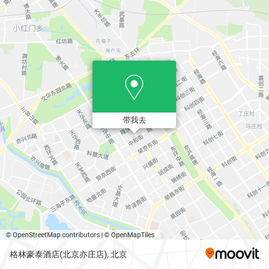 格林豪泰酒店(北京亦庄店)地图