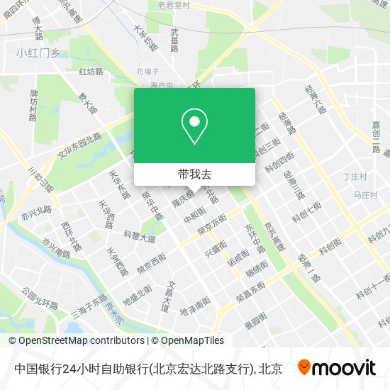 中国银行24小时自助银行(北京宏达北路支行)地图