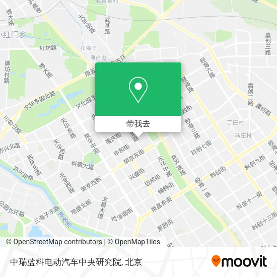 中瑞蓝科电动汽车中央研究院地图