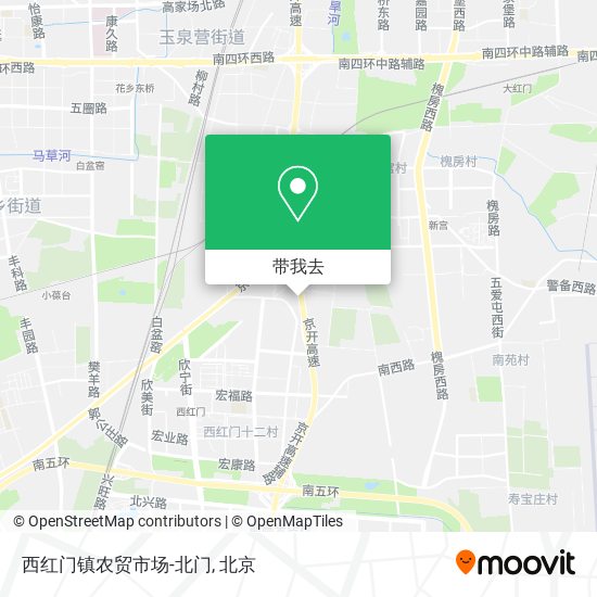 西红门镇农贸市场-北门地图