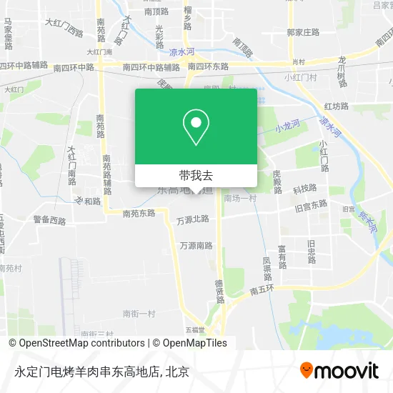 永定门电烤羊肉串东高地店地图