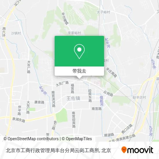 北京市工商行政管理局丰台分局云岗工商所地图
