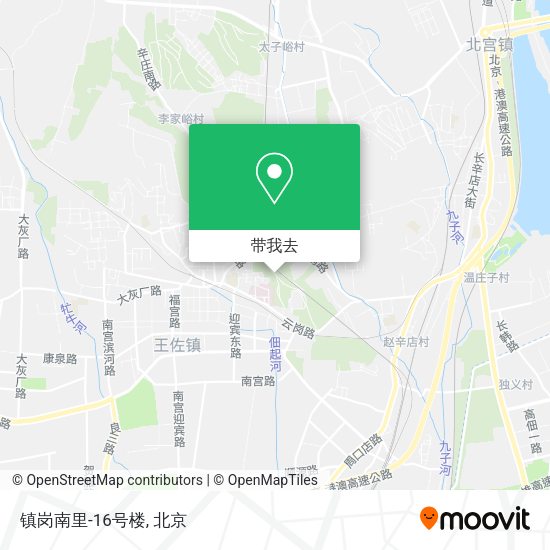 镇岗南里-16号楼地图
