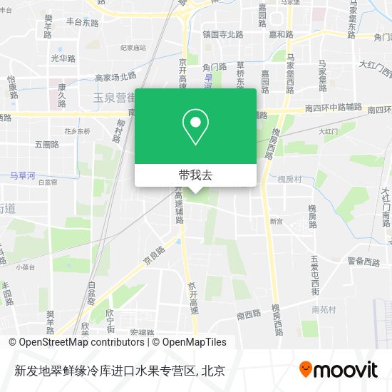 新发地翠鲜缘冷库进口水果专营区地图