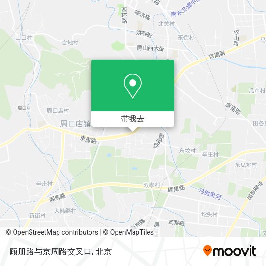 顾册路与京周路交叉口地图
