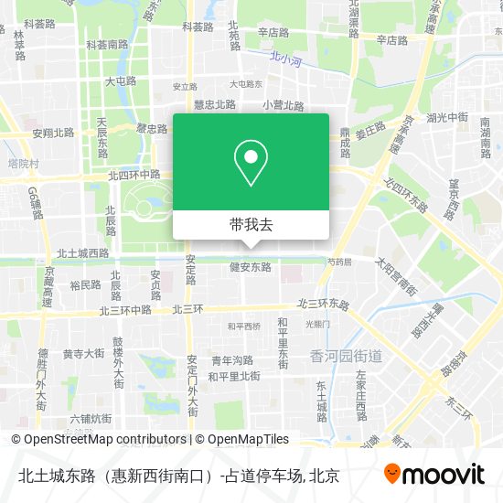 北土城东路（惠新西街南口）-占道停车场地图