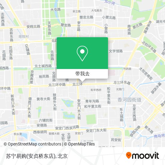 苏宁易购(安贞桥东店)地图