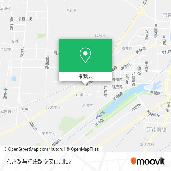 京密路与程庄路交叉口地图