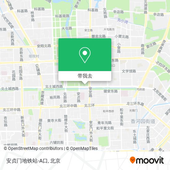 安贞门地铁站-A口地图