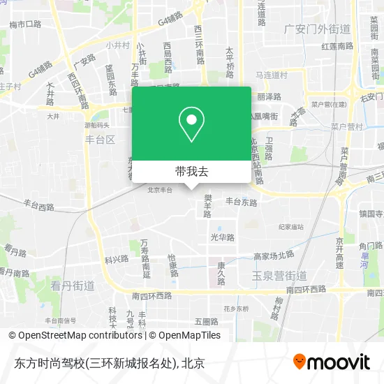 东方时尚驾校(三环新城报名处)地图